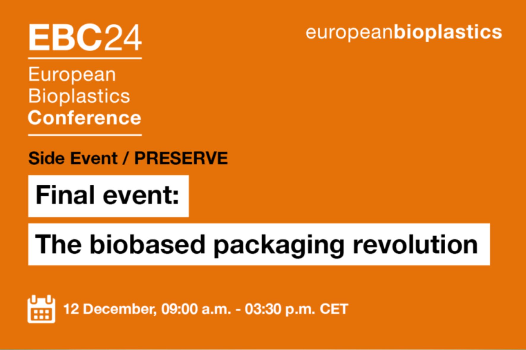 PRESERVE final event at European Bioplastics Conference