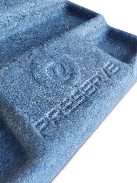 PRESERVE recycled denim and PLA box